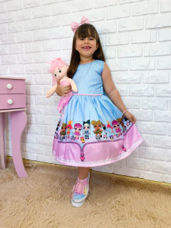 Vestido Rodadinho Lol Azul