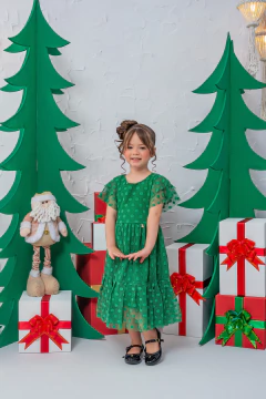 VESTIDO EMILLY TULE VERDE - loja online