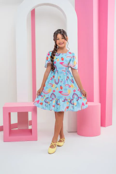 VESTIDO ELOISE JOANINHA AZUL - comprar online