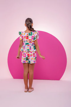 CONJUNTINHO ELOÁ QUADRADINHO PINK - loja online