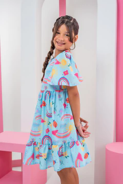VESTIDO ELOISE JOANINHA AZUL - Polly Kids