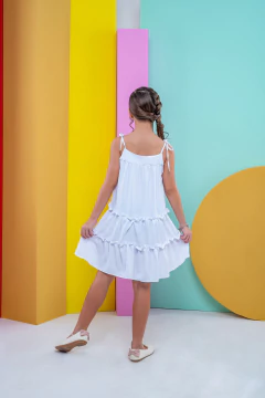 Vestido Mavie Branco - Polly Kids