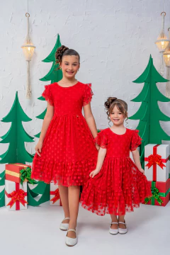 VESTIDO EMILLY TULE VERMELHO - comprar online