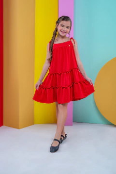 Vestido Mavie Pipoquinha Vermelho