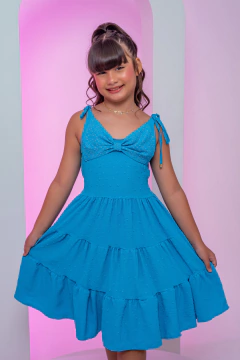 VESTIDO PIETRA PIPOQUINHA AZUL TURQUESA na internet