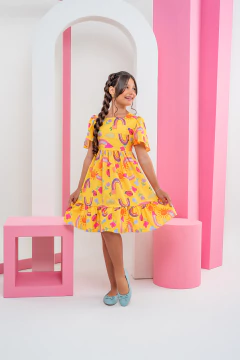VESTIDO ELOISE JOANINHA AMARELO - Polly Kids