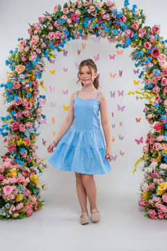 VESTIDO PIETRA LAISE AZUL - Polly Kids