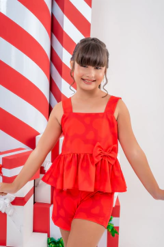 CONJUNTO BIA LAÇO CORAÇÃO VERMELHO - comprar online