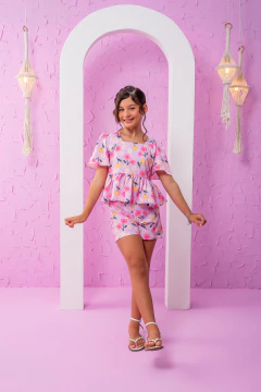CONJUNTO GABY FLOR ROSA - Polly Kids