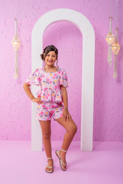 CONJUNTO GABY FLOR ROSA - comprar online