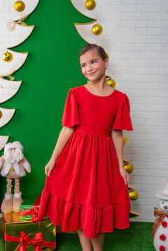 Vestido Bella Pipoquinha Vermelho - comprar online