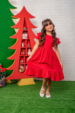 Vestido Emilly Pipoquinha Vermelho - comprar online