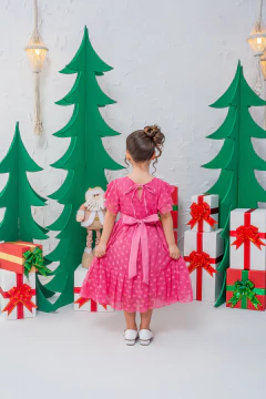 VESTIDO EMILLY TULE ROSA CHICLETE - loja online