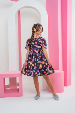 VESTIDO ELOISE JOANINHA PRETO - Polly Kids