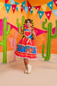 VESTIDO XODÓ AZUL ROYAL - Polly Kids