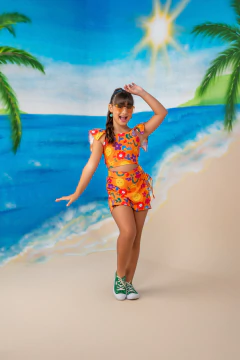 CONJUNTINHO LUNA FLOR LARANJA - comprar online