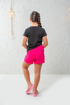 CONJUNTO T-SHIRT STITCH PRETO - loja online