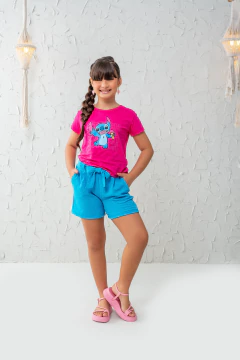 CONJUNTO T-SHIRT STITCH PINK - comprar online