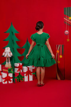 VESTIDO EMILLY VERDE BORDADO - loja online