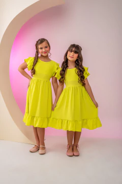 Vestido Emilly Pipoquinha Verde Lima