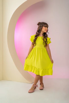 Vestido Emilly Pipoquinha Verde Lima
