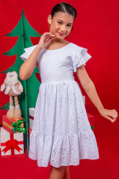 VESTIDO BELLA LAISE BRANCO - Polly Kids