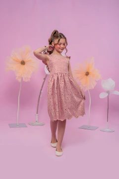 VESTIDO MARIAH LAISE ROSA SECO - Polly Kids