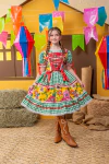 VESTIDO MARIA FLOR AMARELO COM VERDE - comprar online