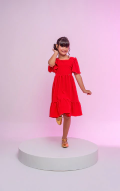 VESTIDO ELOISE PIPOQUINHA VERMELHO - loja online