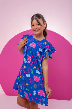 VESTIDO SOFIA AZUL CACTO na internet