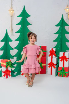 CONJUNTINHO ANNE DUNAS ROSA SECO - Polly Kids