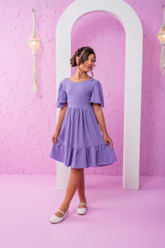 VESTIDO BELLA DUNAS LILÁS - Polly Kids
