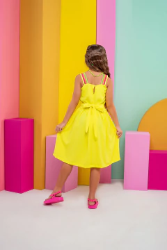 VESTIDO LIZ VERDE NEON - Polly Kids