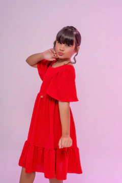 VESTIDO ELOISE PIPOQUINHA VERMELHO - Polly Kids