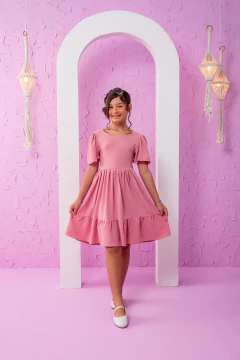 VESTIDO BELLA DUNAS ROSA SECO - comprar online