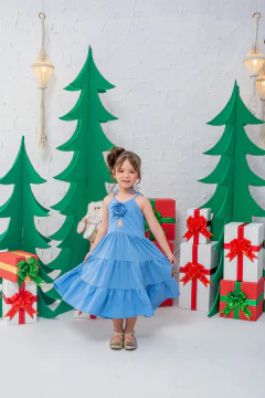 VESTIDO POLLY AZUL - Polly Kids