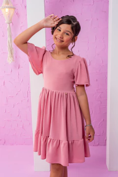 VESTIDO BELLA DUNAS ROSA SECO na internet