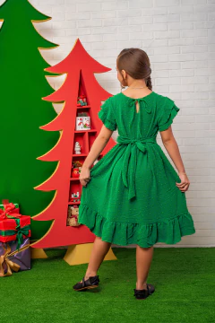 Imagem do Vestido Emilly Pipoquinha Verde Bandeira