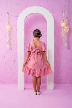VESTIDO BELLA DUNAS ROSA SECO - loja online