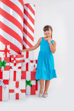 VESTIDO AMORA PIPOQUINHA AZUL na internet