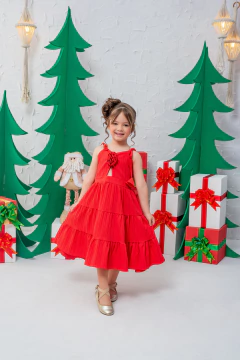 VESTIDO POLLY VERMELHO - Polly Kids