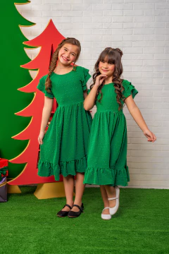 Vestido Emilly Pipoquinha Verde Bandeira