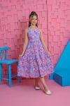 VESTIDO MIDI JERI FLORAL LILÁS