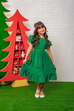 Vestido Emilly Pipoquinha Verde Bandeira
