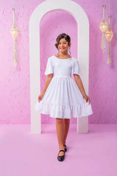 VESTIDO BELLA DUNAS BRANCO - Polly Kids