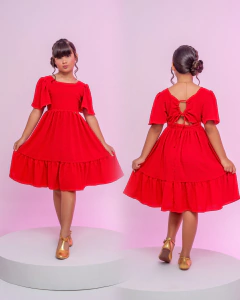 VESTIDO ELOISE PIPOQUINHA VERMELHO