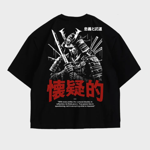 Camiseta Oversized Preta - Samurai