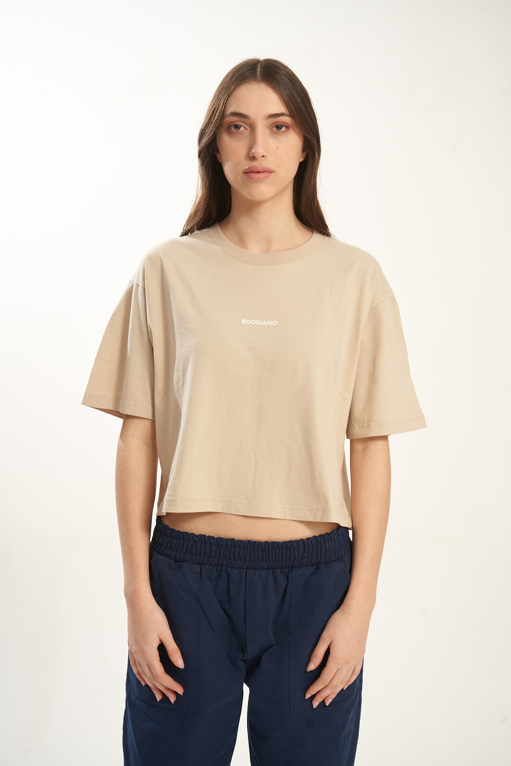 Remera Crop Beige thumbnail 3