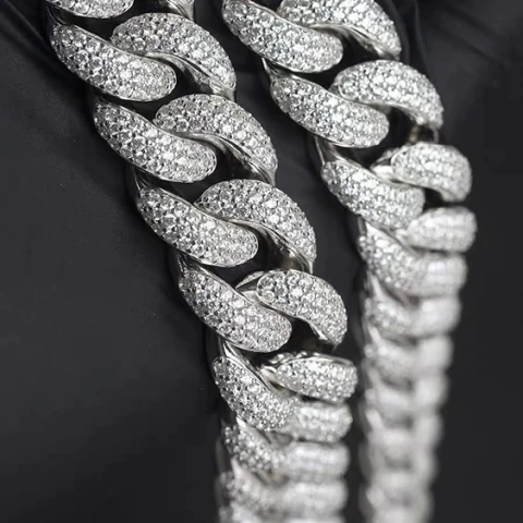 Cadena Cubana Deluxe Plata 925 20MM