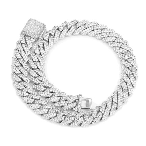 Pulsera Miami Plata 925 14MM